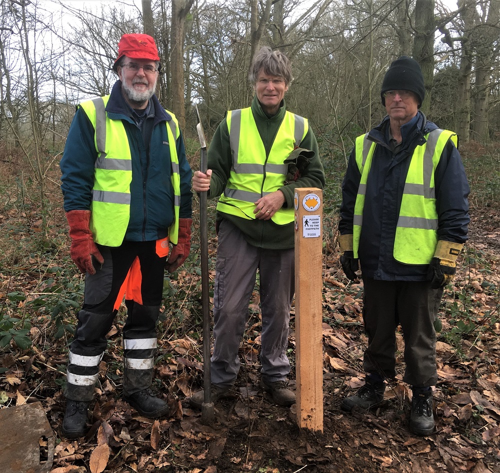 Waymark Post installed Cote Hill